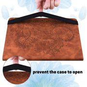Peacock Embossed Pattern TPU + PU Leather Smart Tablet Case with Sleep / Wake-up For iPad 10.2 2019 / Pro 10.5 inch(Brown)
