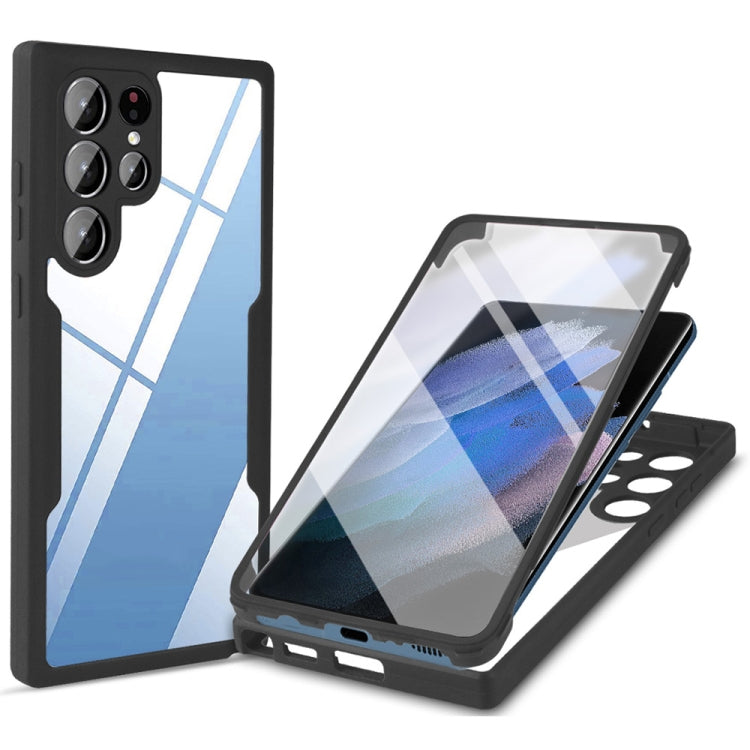 For Samsung Galaxy S22 Ultra 5G Acrylic + TPU 360 Degrees Full Coverage Shockproof Phone Case(Black) - free shipping - PMC Jewellery - Order now!