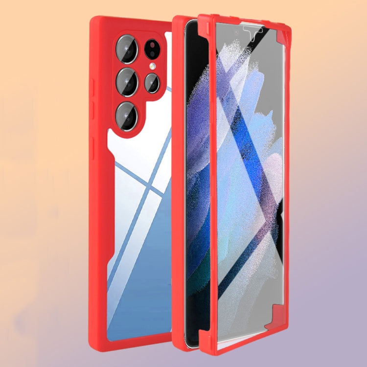 For Samsung Galaxy S22 Ultra 5G Acrylic + TPU 360 Degrees Full Coverage Shockproof Phone Case(Black) - free shipping - PMC Jewellery - Order now!