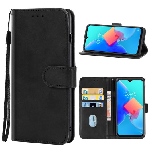Leather Phone Case For Tecno Spark 8C(Black) - Tecno Cases by PMC Jewellery | Online Shopping South Africa | PMC Jewellery | Buy Now Pay Later Mobicred
