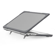 TPU + PC Two-color Anti-fall Laptop Protective Case For MacBook Pro 16.2 inch A2485 2021(Grey)