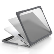 TPU + PC Two-color Anti-fall Laptop Protective Case For MacBook Pro 16.2 inch A2485 2021(Grey)