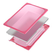 TPU + PC Two-color Anti-fall Laptop Protective Case For MacBook Pro 16.2 inch A2485 2021(Rose Red)