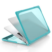 TPU + PC Two-color Anti-fall Laptop Protective Case For MacBook Pro 16.2 inch A2485 2021(Light Blue)