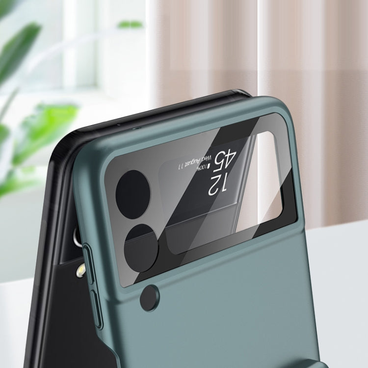 For Samsung Galaxy Z Flip3 5G GKK Integrated Ultra-thin Full Coverage Phone Flip Case with Pen(Forest Green) - Galaxy Phone Cases by GKK | Online Shopping South Africa | PMC TechLife