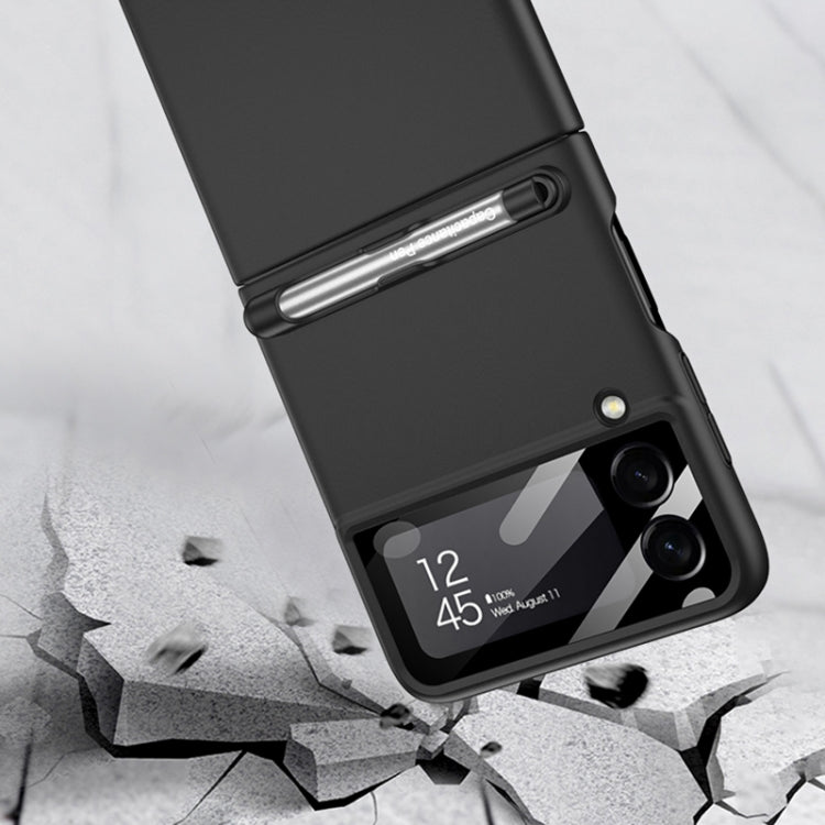 For Samsung Galaxy Z Flip3 5G GKK Integrated Ultra-thin Full Coverage Phone Flip Case with Pen(Forest Green) - Galaxy Phone Cases by GKK | Online Shopping South Africa | PMC TechLife