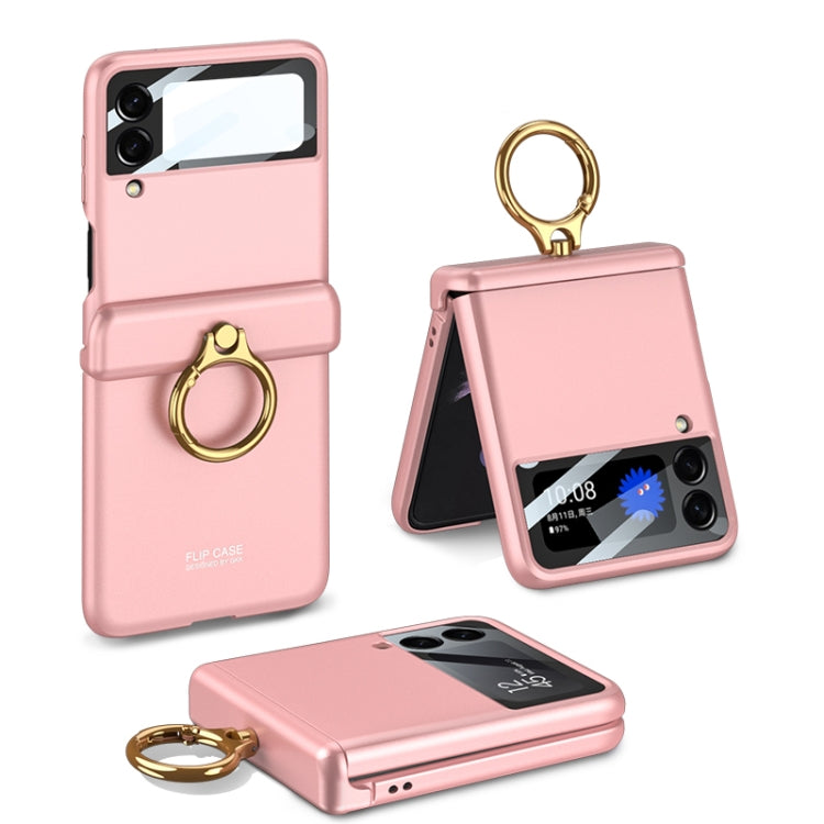 For Samsung Galaxy Z Flip3 5G GKK Magnetic Hinged Flip Case with Ring Holder(Pink) - free shipping - PMC TechLife - Order now!