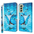 For Samsung Galaxy S22 5G 3D Painting Pattern TPU + PU Leather Phone Case(Three Butterflies) - free shipping - PMC TechLife - Order now!