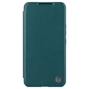 For Samsung Galaxy S22+ 5G NILLKIN QIN Series Pro Sliding Camera Cover Design Leather Phone Case(Green)