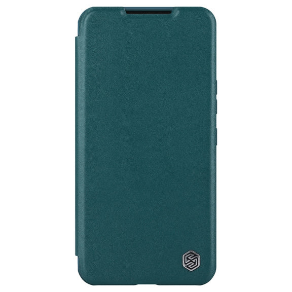 For Samsung Galaxy S22+ 5G NILLKIN QIN Series Pro Sliding Camera Cover Design Leather Phone Case(Green)