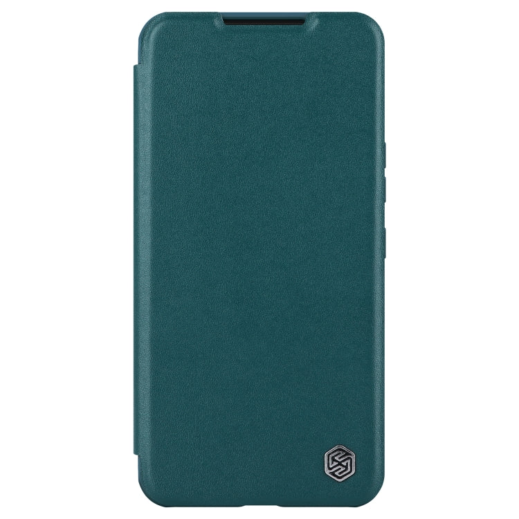 For Samsung Galaxy S22+ 5G NILLKIN QIN Series Pro Sliding Camera Cover Design Leather Phone Case(Green)