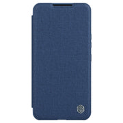 For Samsung Galaxy S22+ 5G NILLKIN QIN Series Pro Sliding Camera Cover Design Leather Phone Case(Blue)