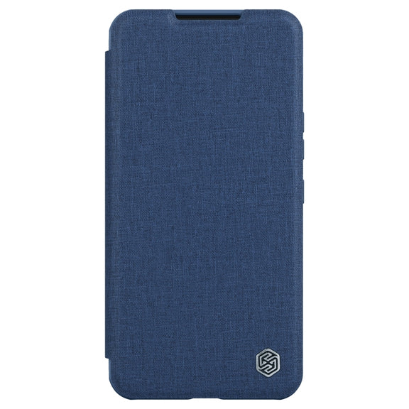 For Samsung Galaxy S22+ 5G NILLKIN QIN Series Pro Sliding Camera Cover Design Leather Phone Case(Blue)