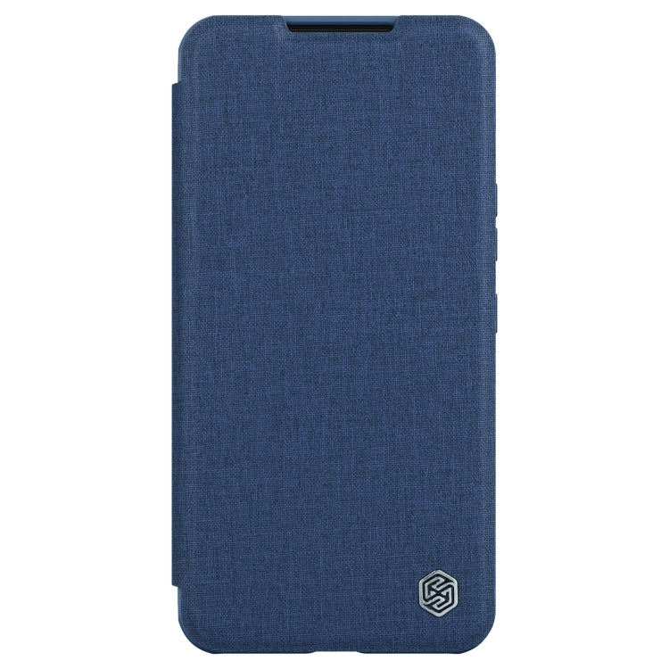 For Samsung Galaxy S22+ 5G NILLKIN QIN Series Pro Sliding Camera Cover Design Leather Phone Case(Blue)