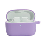 Solid Color Silicone Earphone Protective Case For Jabra Elite 4(Taro Purple)