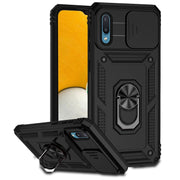 For Samsung Galaxy A02 Sliding Camshield Holder Phone Case(Black)