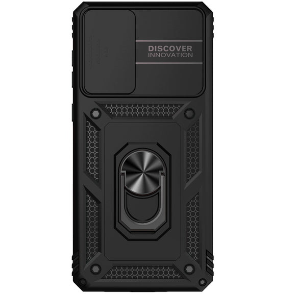 For Samsung Galaxy A73 5G Sliding Camshield Holder Phone Case(Black)