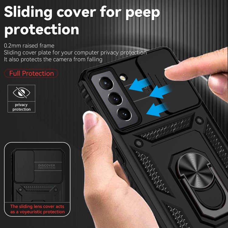 For Samsung Galaxy S21 5G Sliding Camshield Holder Phone Case(Black) - free shipping - PMC TechLife - Order now!