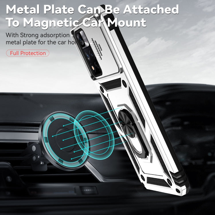 For Xiaomi Redmi Note 11 Pro Global Sliding Camshield Holder Phone Case(Silver) - free shipping - PMC TechLife - Order now!