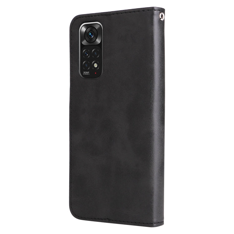 For Xiaomi Redmi Note 11 4G(Global)/Redmi Note 11s 4G(Global) Fashion Calf Texture Zipper Horizontal Flip Leather Case(Black) - Xiaomi Cases by PMC TechLife | Online Shopping South Africa | PMC TechLife