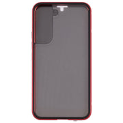 For Samsung Galaxy S22 5G Anti-peeping Magnetic Double-sided Tempered Glass Phone Case(Red)