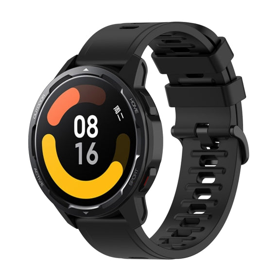 For Xiaomi Watch S1 Active / Watch Color 2 Solid Color Silicone Watch Band(Black)