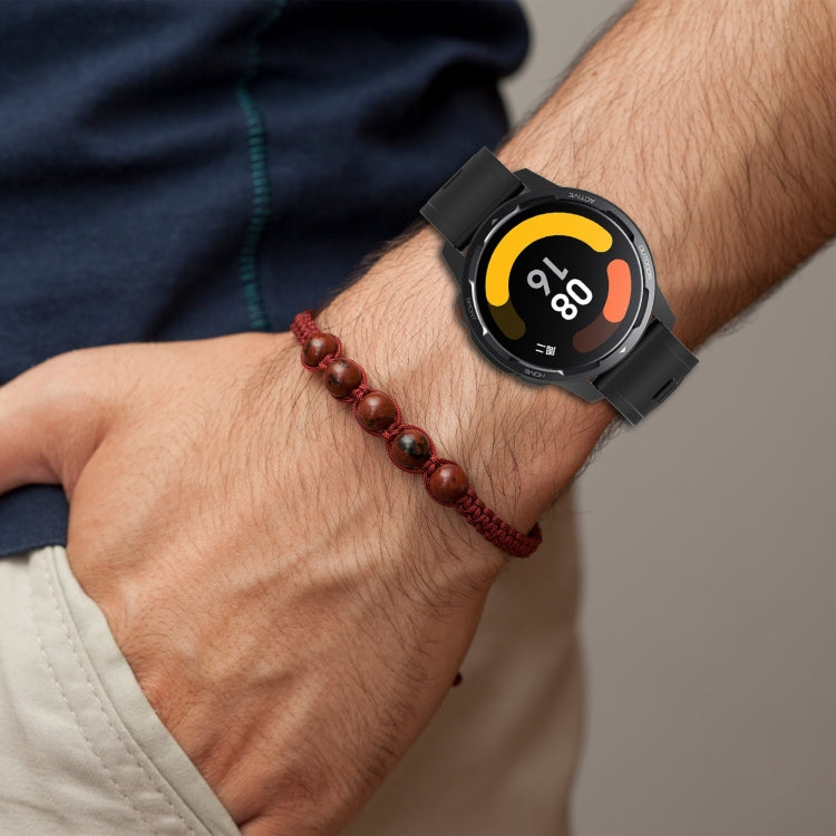 For Xiaomi Watch S1 Active / Watch Color 2 Solid Color Silicone Watch Band(Black)