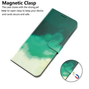 For Tecno Spark Go 2022 / Spark 8C Watercolor Pattern Horizontal Flip Leather Phone Case(Cyan Green)
