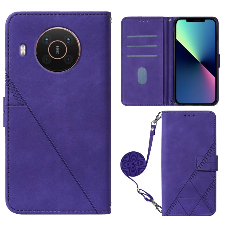 For Nokia X20 / X10 Crossbody 3D Embossed Flip Leather Phone Case(Purple) - Nokia Cases by PMC Jewellery | Online Shopping South Africa | PMC Jewellery | Buy Now Pay Later Mobicred