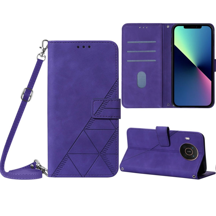 For Nokia X20 / X10 Crossbody 3D Embossed Flip Leather Phone Case(Purple) - Nokia Cases by PMC Jewellery | Online Shopping South Africa | PMC Jewellery | Buy Now Pay Later Mobicred