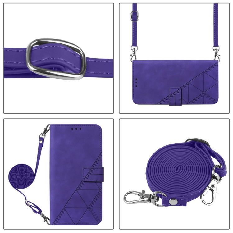 For Nokia X20 / X10 Crossbody 3D Embossed Flip Leather Phone Case(Purple) - Nokia Cases by PMC Jewellery | Online Shopping South Africa | PMC Jewellery | Buy Now Pay Later Mobicred