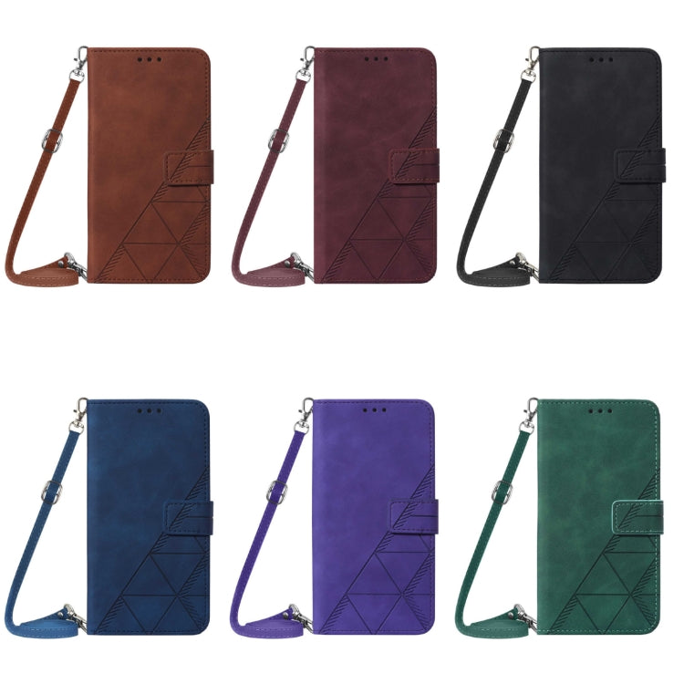 For Nokia X20 / X10 Crossbody 3D Embossed Flip Leather Phone Case(Purple) - Nokia Cases by PMC Jewellery | Online Shopping South Africa | PMC Jewellery | Buy Now Pay Later Mobicred