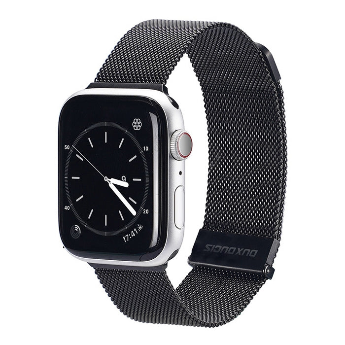 DUX DUCIS Milanese Watchband For Apple Watch Series 9&8&7 41mm / SE 3&SE 2&6&SE&5&4 40mm / 3&2&1 38mm(Black) - free shipping - PMC TechLife - Order now!