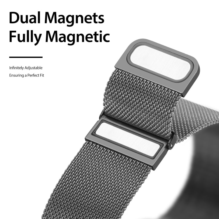 DUX DUCIS Milanese Watchband For Apple Watch Series 9&8&7 45mm / SE 3&SE 2&6&SE&5&4 44mm / 3&2&1 42mm(Gun Grey)