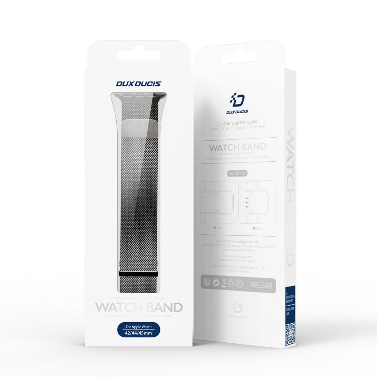 DUX DUCIS Milanese Watchband For Apple Watch Series 9&8&7 45mm / SE 3&SE 2&6&SE&5&4 44mm / 3&2&1 42mm(Gun Grey)