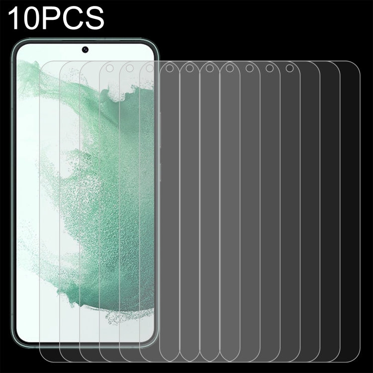 For Samsung Galaxy S22+ 5G 10pcs 0.26mm 9H 2.5D Tempered Glass Film, Fingerprint Unlocking Is Not Supported - Galaxy S22+ 5G Tempered Glass by PMC TechLife | Online Shopping South Africa | PMC TechLife