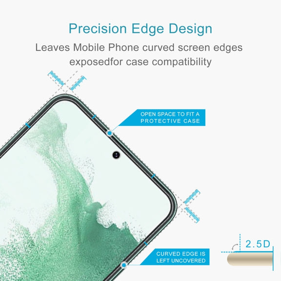 For Samsung Galaxy S22+ 5G 10pcs 0.26mm 9H 2.5D Tempered Glass Film, Fingerprint Unlocking Is Not Supported