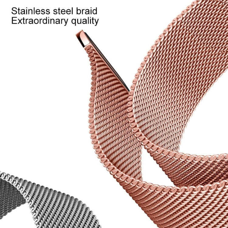 For Apple Watch Series 7 41mm / 6 & SE & 5 & 4 40mm / 3 & 2 & 1 38mm Mutural Milanese Stainless Steel Watch Band(Black) - free shipping - PMC Jewellery - Order now!