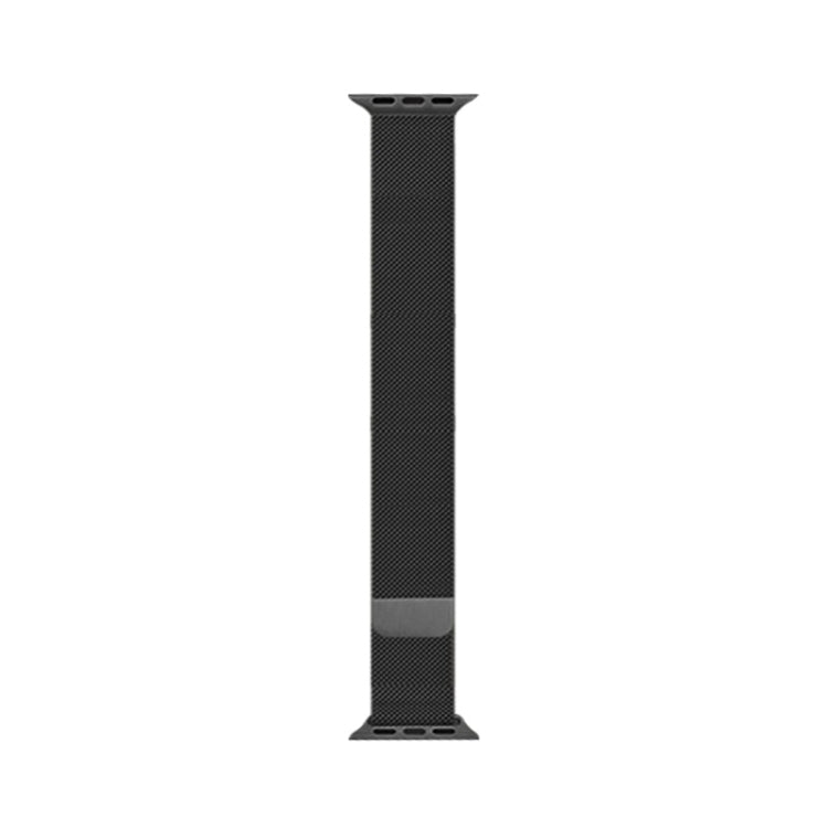 For Apple Watch Series 7 45mm / 6 & SE & 5 & 4 44mm / 3 & 2 & 1 42mm Mutural Milanese Stainless Steel Watch Band(Black) - Watch Bands by Mutural | Online Shopping South Africa | PMC TechLife | Buy Now Pay Later Mobicred