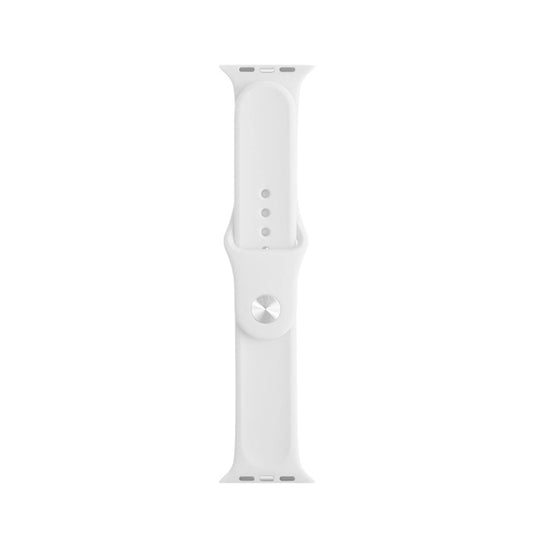 For Apple Watch Series 7 41mm / 6 & SE & 5 & 4 40mm / 3 & 2 & 1 38mm Mutural Liquid Silicone Watch Band(White) - Watch Bands by Mutural | Online Shopping South Africa | PMC Jewellery | Buy Now Pay Later Mobicred