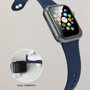 For Apple Watch Series 7 41mm / 6 & SE & 5 & 4 40mm / 3 & 2 & 1 38mm Mutural Liquid Silicone Watch Band(White) - Watch Bands by Mutural
