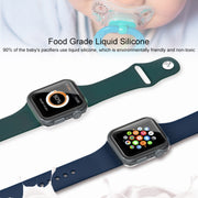 For Apple Watch Series 7 41mm / 6 & SE & 5 & 4 40mm / 3 & 2 & 1 38mm Mutural Liquid Silicone Watch Band(White) - Watch Bands by Mutural