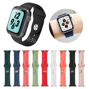 For Apple Watch Series 7 41mm / 6 & SE & 5 & 4 40mm / 3 & 2 & 1 38mm Mutural Liquid Silicone Watch Band(White) - Watch Bands by Mutural