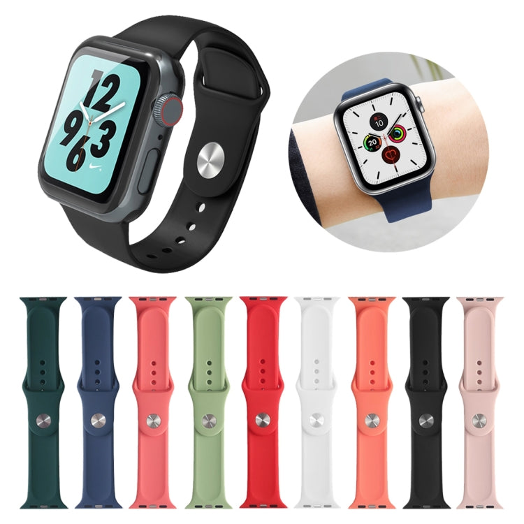 For Apple Watch Series 7 41mm / 6 & SE & 5 & 4 40mm / 3 & 2 & 1 38mm Mutural Liquid Silicone Watch Band(White) - Watch Bands by Mutural