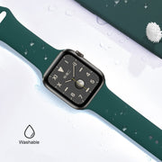 For Apple Watch Ultra 49mm&Watch Ultra 2 49mm / Series 9&8&7 45mm / SE 3&SE 2&6&SE&5&4 44mm / 3&2&1 42mm Mutural Liquid Silicone Watch Band(White) - Watch Bands by Mutural