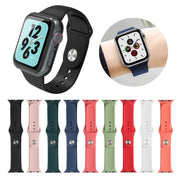 For Apple Watch Ultra 49mm&Watch Ultra 2 49mm / Series 9&8&7 45mm / SE 3&SE 2&6&SE&5&4 44mm / 3&2&1 42mm Mutural Liquid Silicone Watch Band(White) - Watch Bands by Mutural