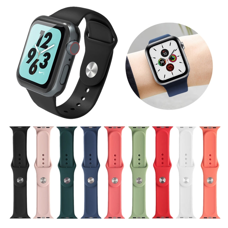 For Apple Watch Ultra 49mm&Watch Ultra 2 49mm / Series 9&8&7 45mm / SE 3&SE 2&6&SE&5&4 44mm / 3&2&1 42mm Mutural Liquid Silicone Watch Band(White) - Watch Bands by Mutural