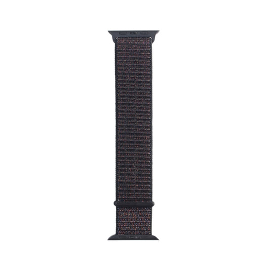 For Apple Watch Series 7 41mm / 6 & SE & 5 & 4 40mm / 3 & 2 & 1 38mm Mutural Nylon Watch Band(Black Red) - free shipping - PMC Jewellery - Order now!