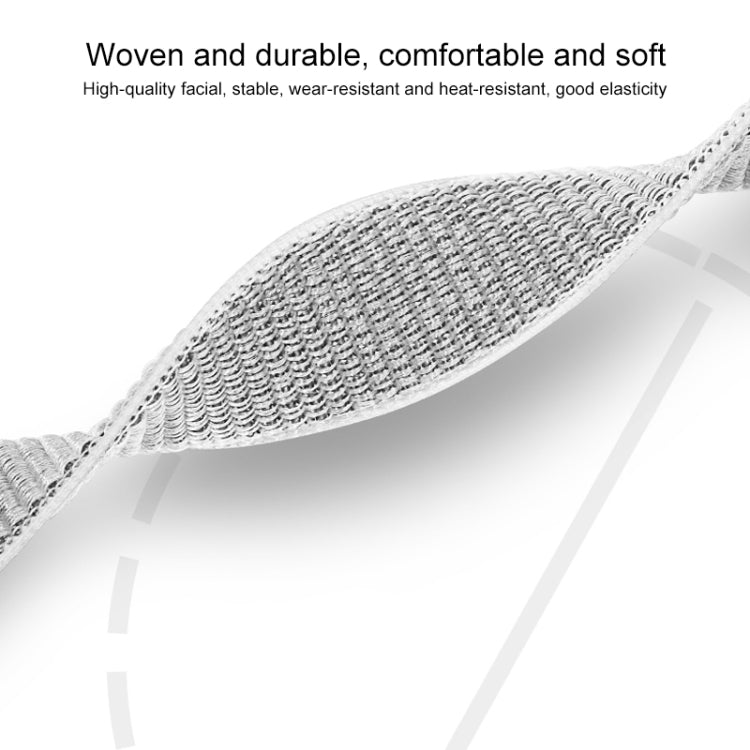 For Apple Watch Series 7 41mm / 6 & SE & 5 & 4 40mm / 3 & 2 & 1 38mm Mutural Nylon Watch Band(White) - free shipping - PMC Jewellery - Order now!