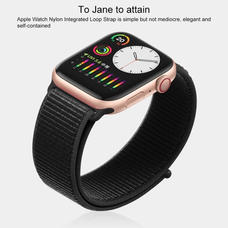 For Apple Watch Series 7 41mm / 6 & SE & 5 & 4 40mm / 3 & 2 & 1 38mm Mutural Nylon Watch Band(White)